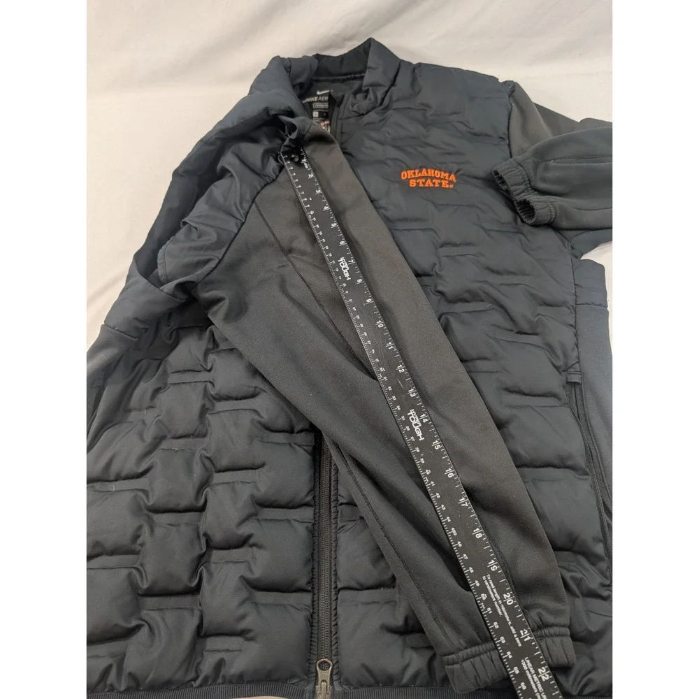Nike Oklahoma State Aeroloft Thermafit Running Jacket Goose Down Black Men Large
